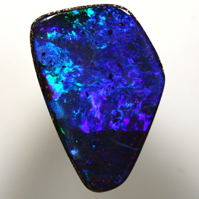 SOLID BOULDER OPAL Bright, strong blue greens. SEE VIDEO